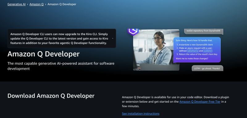 amazon q developer - generative ai coding assistant